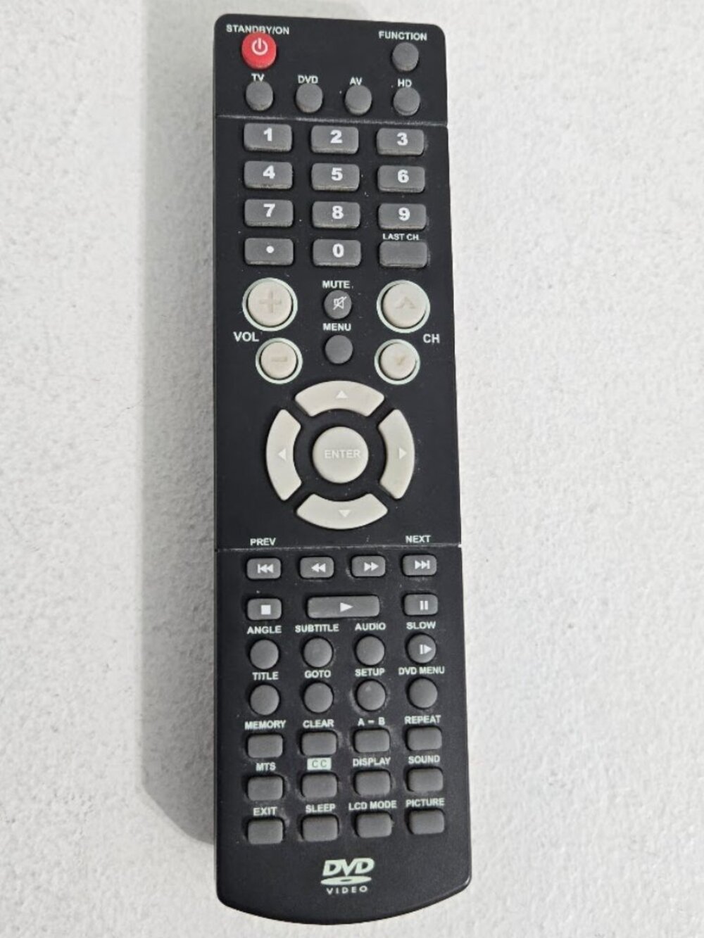 Audiovox TruTech DVD TV Remote Control - Untested